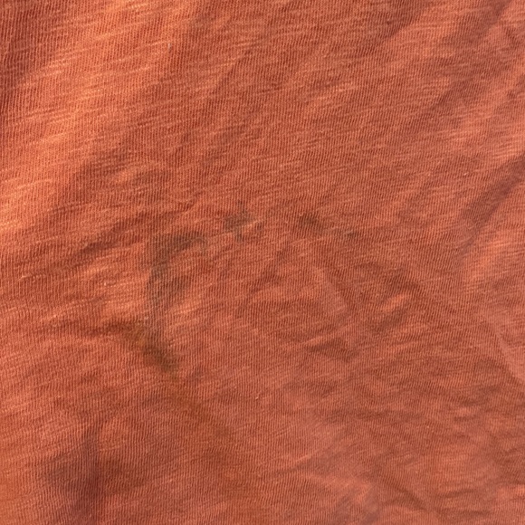 Ella Moss Anthropologie peach pink top short sleeve Small crochet detail Flawed - Picture 4 of 7